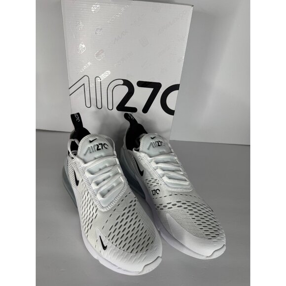 Nike Air Max 270 Sneaker Shoe White Black Men's Size EU 42 US 8.5 NIB - Picture 2 of 7